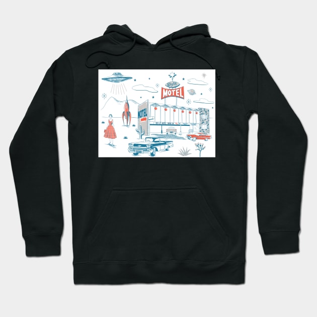 Sky-Lit Motel Hoodie by Ruby Ritz